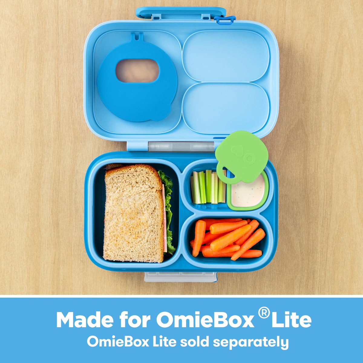OmieBox® Lite Dip Containers Verde/Azul
