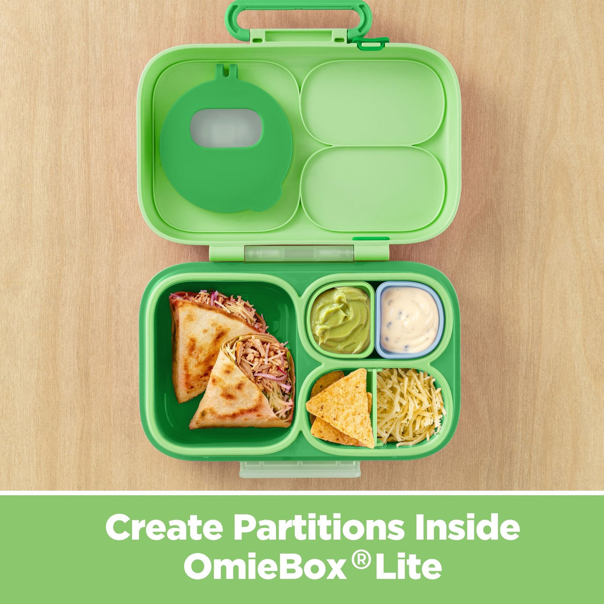OmieBox® Lite Dip Containers Verde/Azul