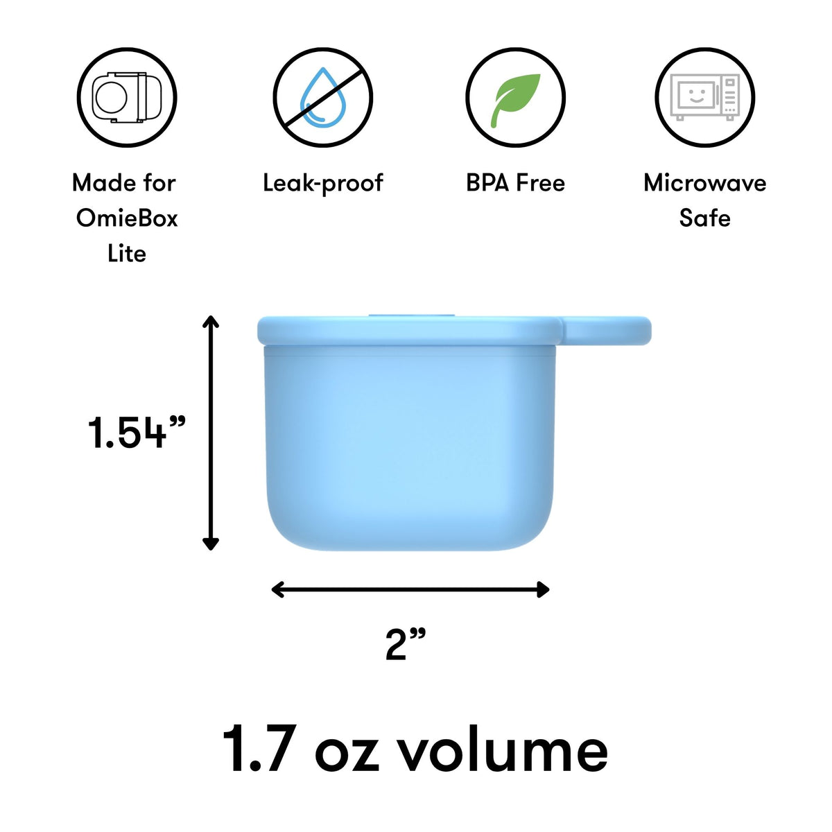 OmieBox® Lite Dip Containers Verde/Azul