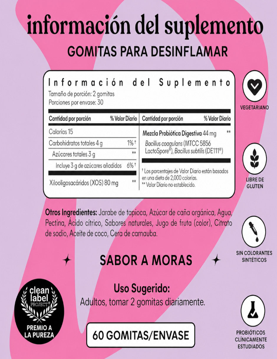 Debloat Gomitas para la salud digestiva e intestinal