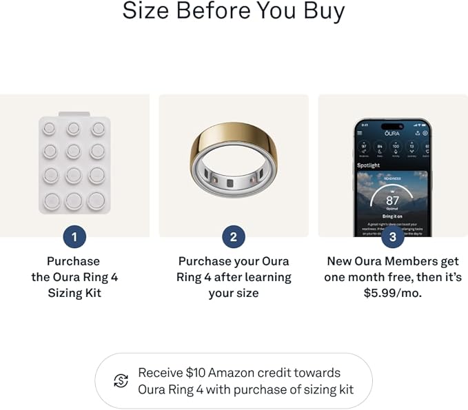 Ōura Ring 4 Kit de tallas (se toma a cuenta en la compra del anillo)