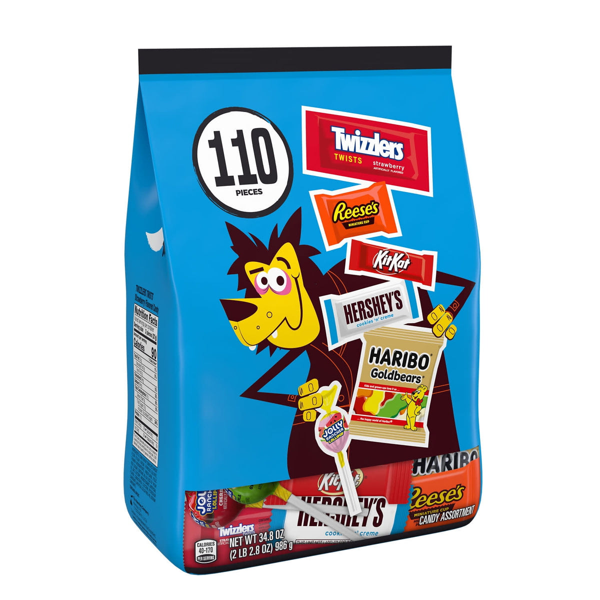 Surtido de caramelos de Halloween Hershey, bolsa a granel de 34.8 oz (110 piezas)