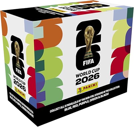 Preventa Panini FIFA World Cup 2026 - 25 paquetes de calcomanías de USA, Incluye insertos paralelos de Amazon