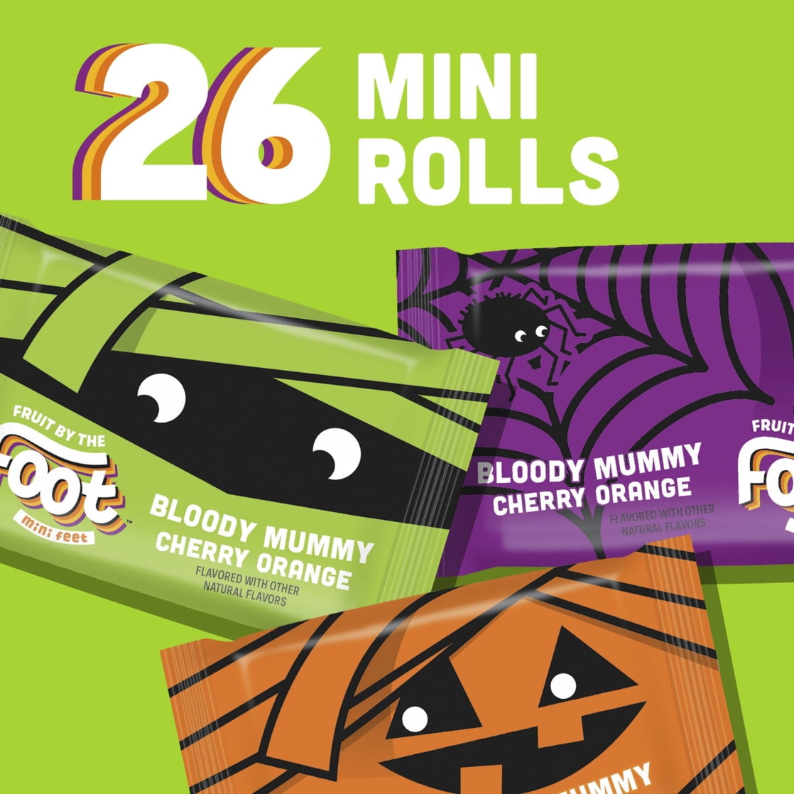 Mini Pies, Snacks con Sabor a Fruta, Halloween, 26 Mini Rollos, 11.7 oz