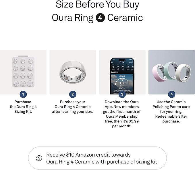 Oura - Ring 4 Cerámica - Nube