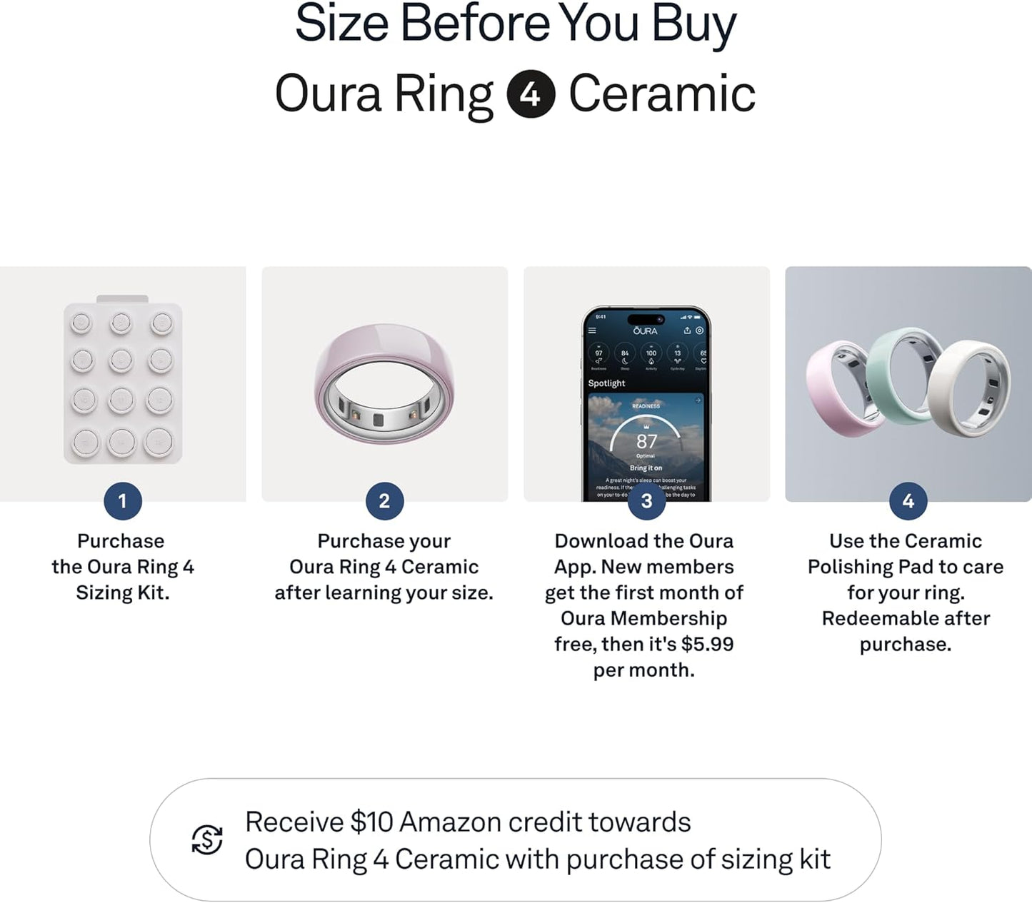 Oura - Ring 4 Cerámica - Pétalo