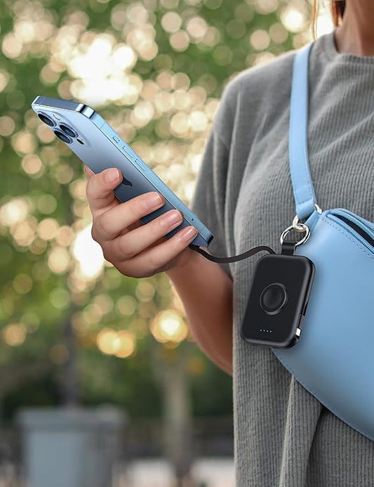 RORRY Cargador portátil, cargador portátil de 5000 mAh Negro