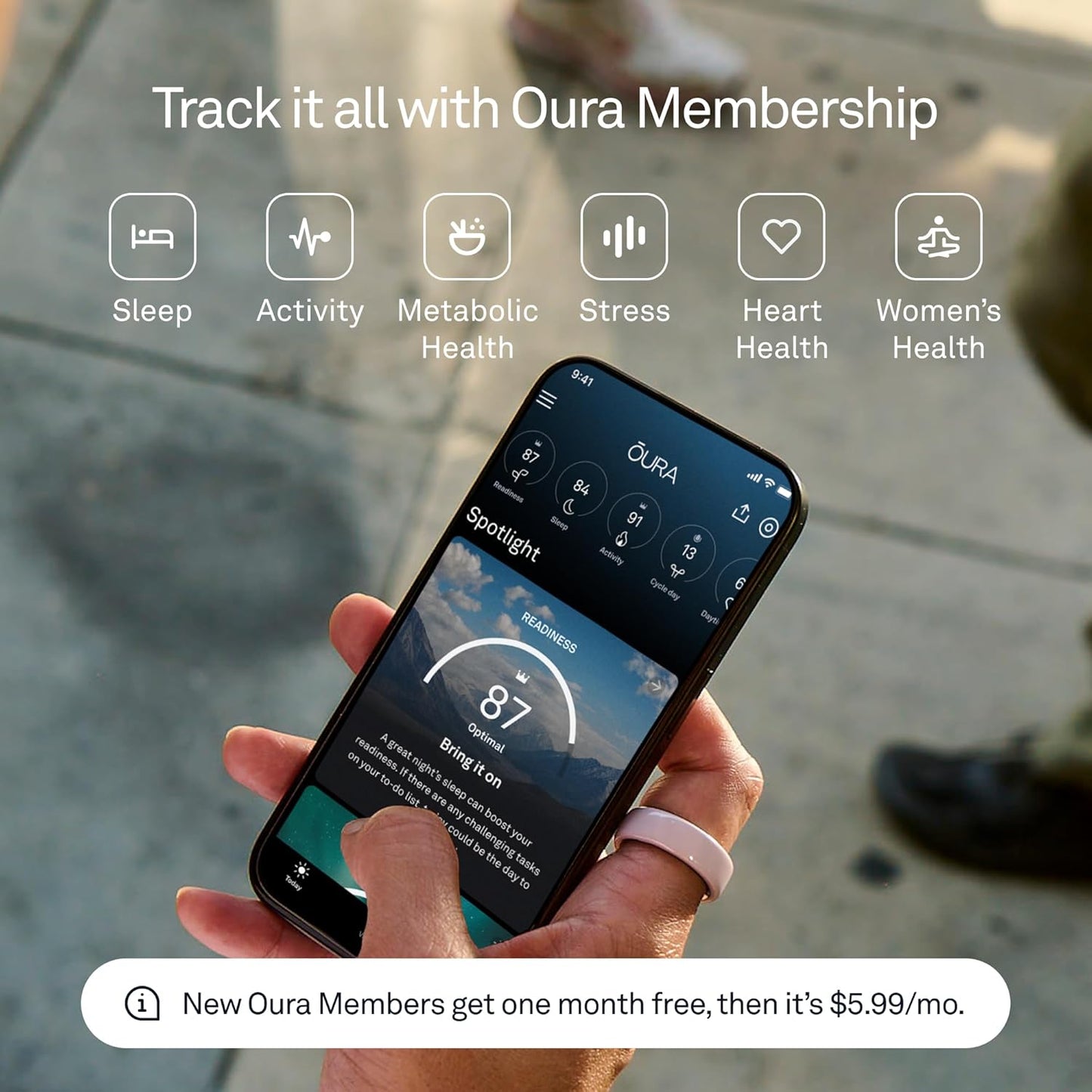 Oura - Ring 4 Cerámica - Pétalo