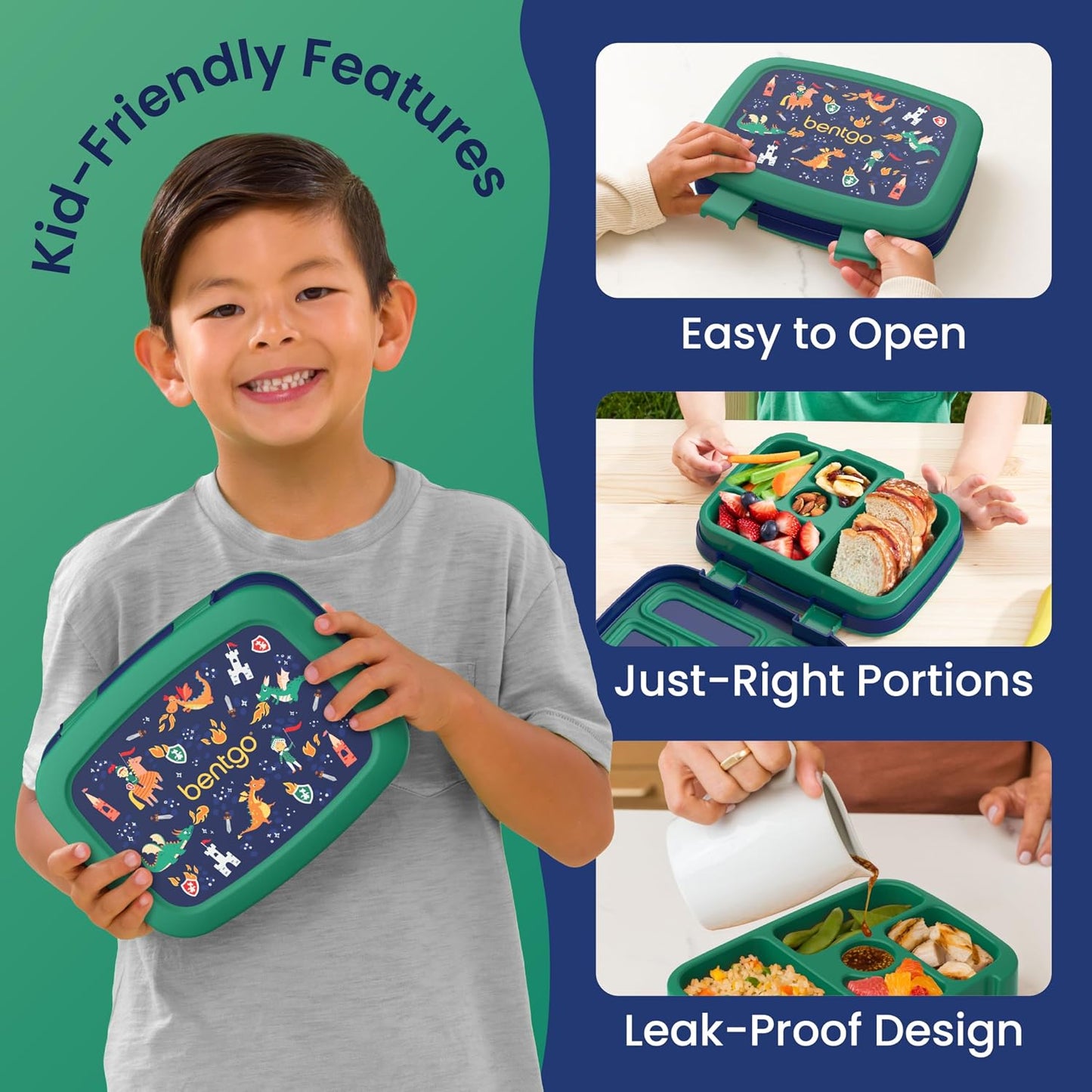 Bentgo Kids Prints Lunch Box Dragones y Caballeros