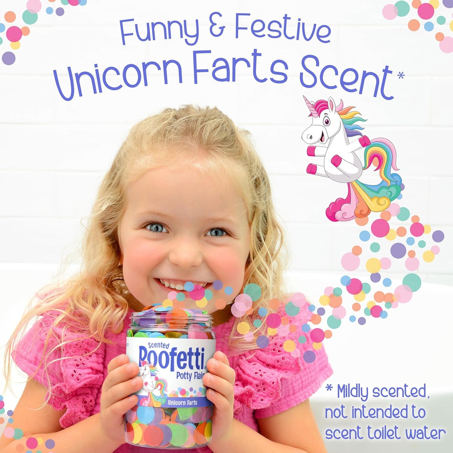 Poofetti Potty Flair  Confeti perfumado para inodoro