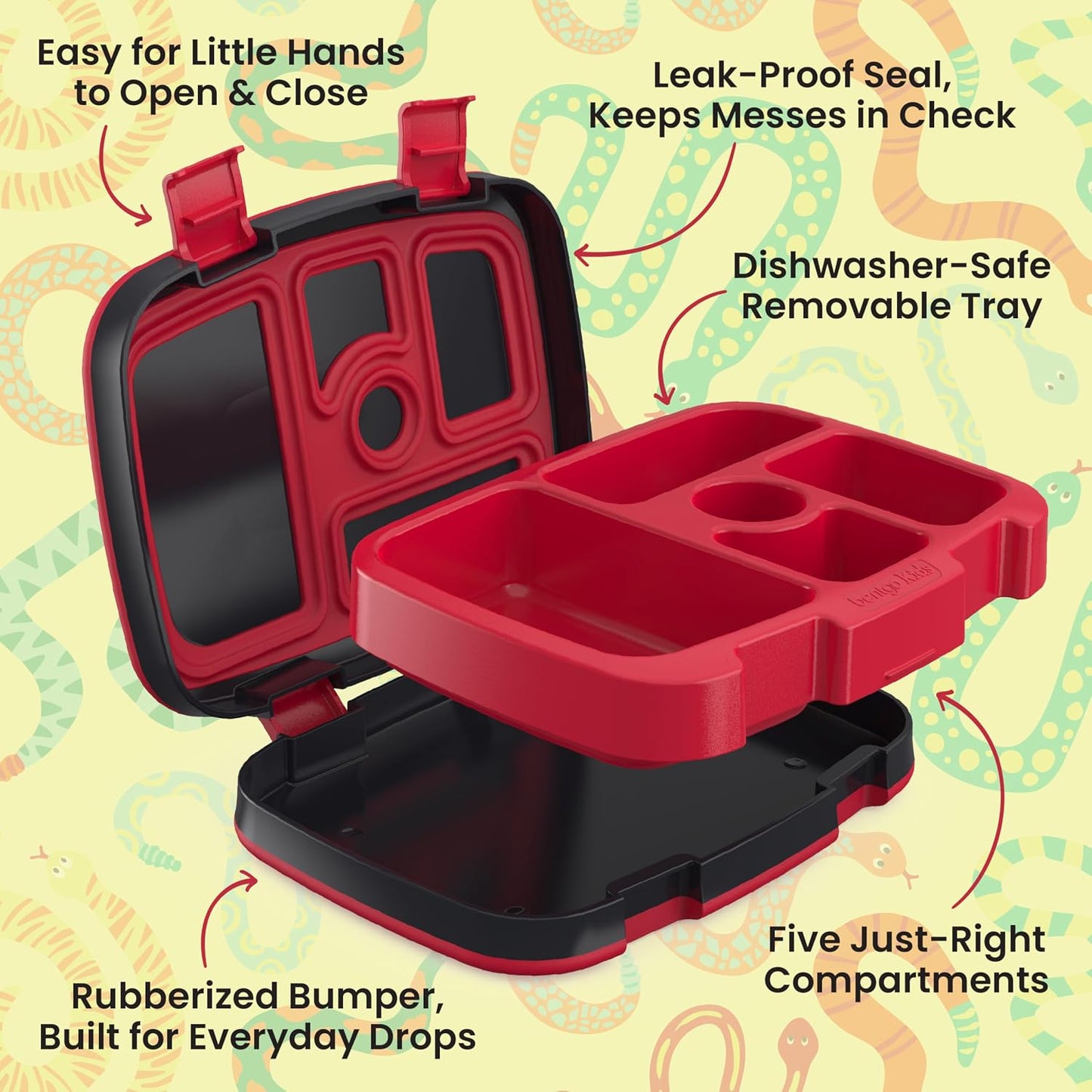 Bentgo Kids Prints Lunch Box serpientes