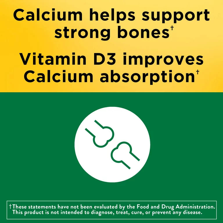 Nature Made Calcium 500 mg Per Serving Gummies, Dietary Supplement for Bone Support, 80 Count
