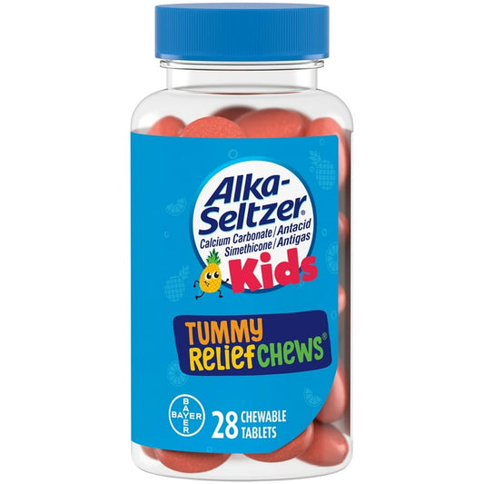 Alka-Seltzer Kids Tummy ReliefChews Fruit Punch Chewable Tablets, 28 count