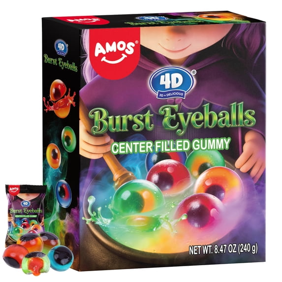 Amos-Gomitas con forma de ojo de Halloween