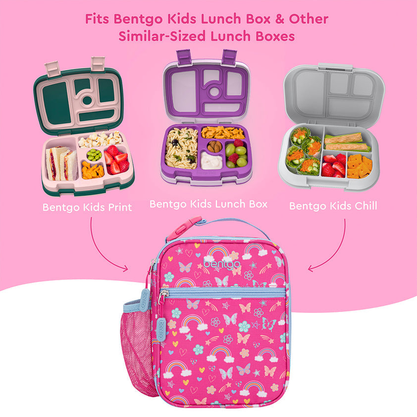 Bentgo Kids Insulated Lunch Tote Rainbows and Butterflies