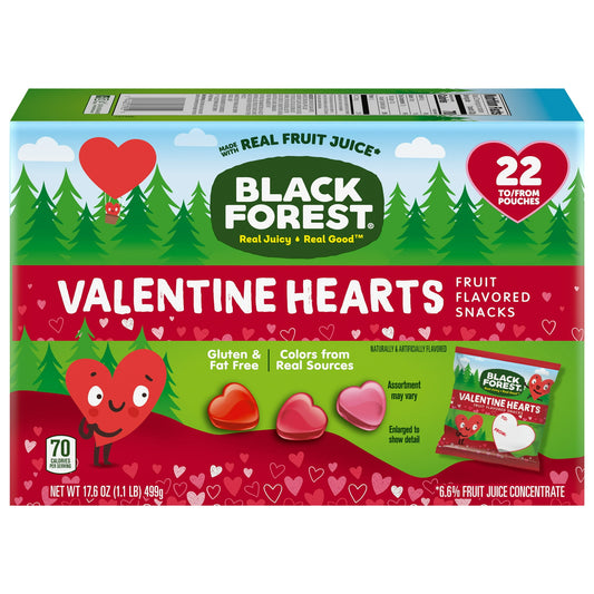 Black Forest Corazones de San Valentín 22 Bolsas de Fruta, 17.6oz