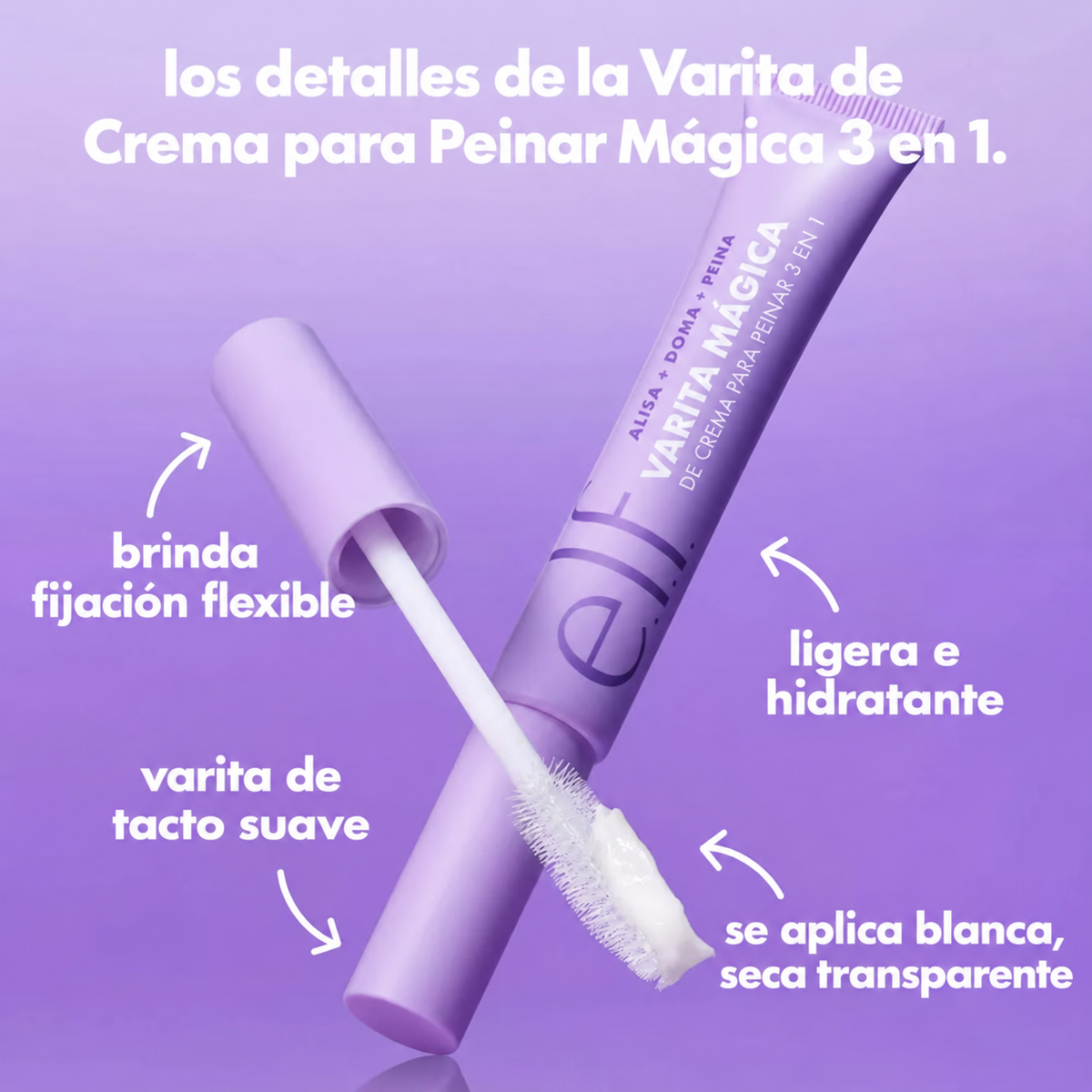 Crema de peinado mágica 3 en 1 - Suaviza el frizz + Controla los cabellos sueltos