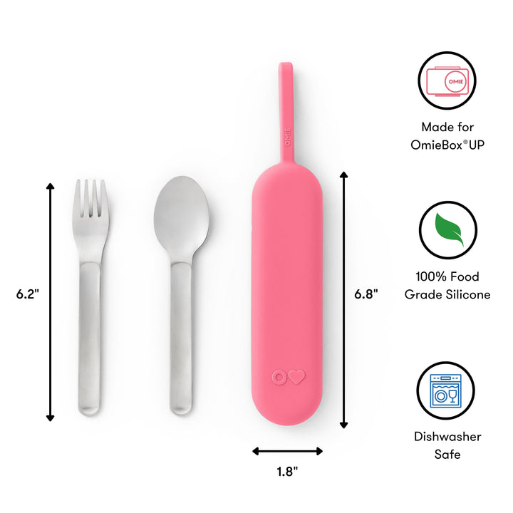 OmieBox UP Pod & Utensil Set Blush