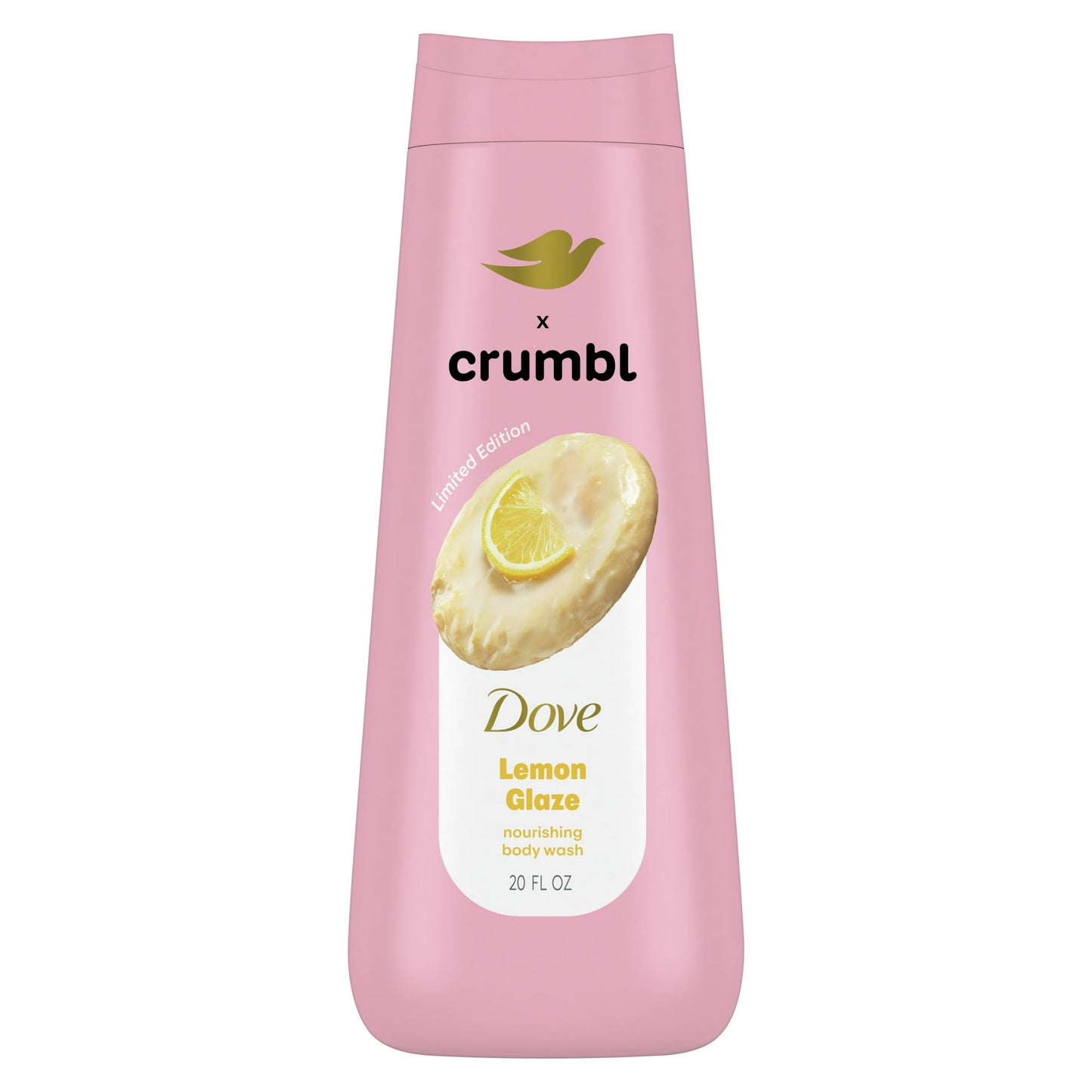 Gel de baño líquido humectante Dove Crumbl, glaseado de limón, 20 oz