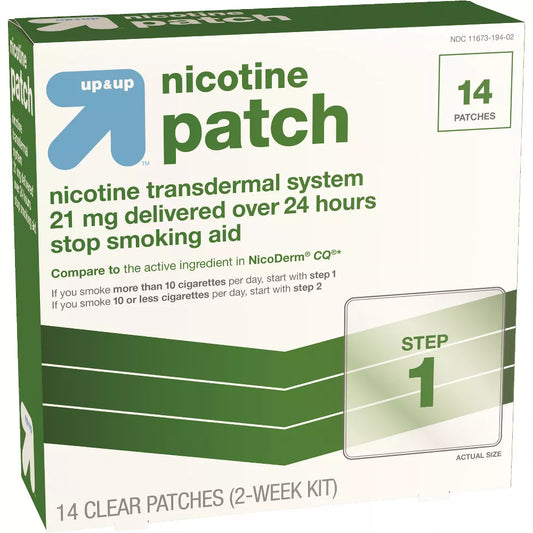 Nicotine Stop Smoking Aid Clear Patches Clear Step 1 - 14ct - 21mg Parches Nicotina