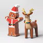 Juego de figuras navideñas de casa de jengibre de madera de 9 piezas