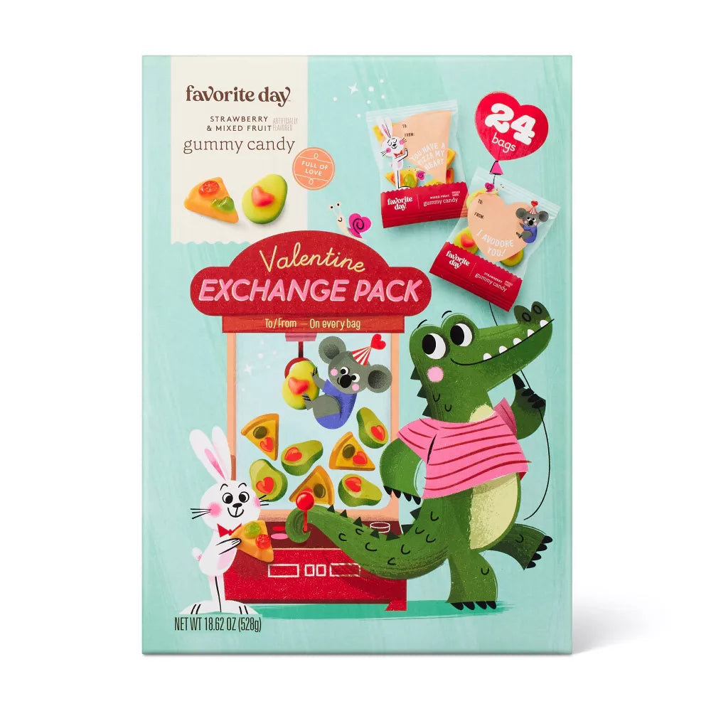 Gomitas de aguacate y pizza para San Valentín