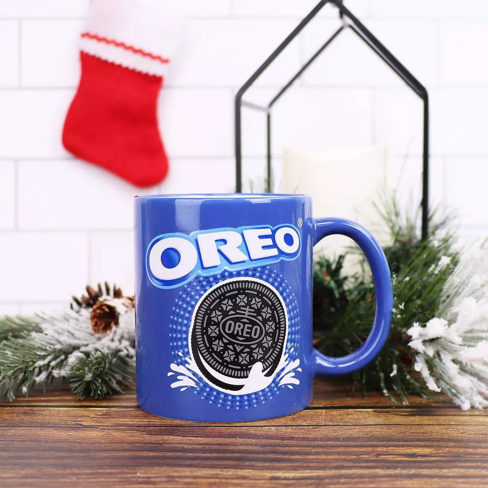 OREO Mugs 2pk with 2 OREO Hot Cocoa Mix Box Set 2oz