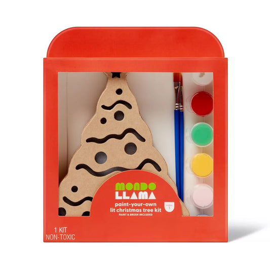 Kit de árbol de cartón iluminado para manualidades navideñas