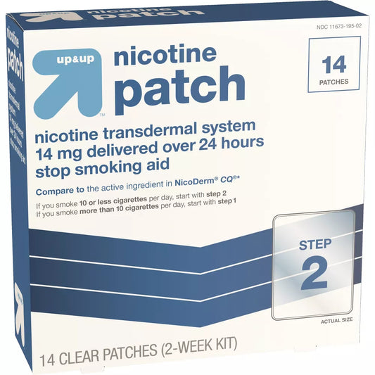 Nicotine Stop Smoking Aid Clear Patches Step 2 - 14ct - 14mg Parches Nicotina