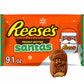 REESE'S Christmas Milk Chocolate Peanut Butter Crème Santas Candy - 9.1oz