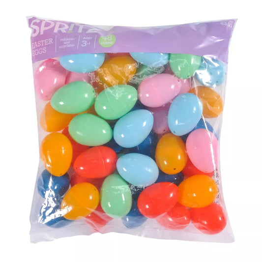 Huevos de Pascua de plástico de 48 ct, colores mezclados