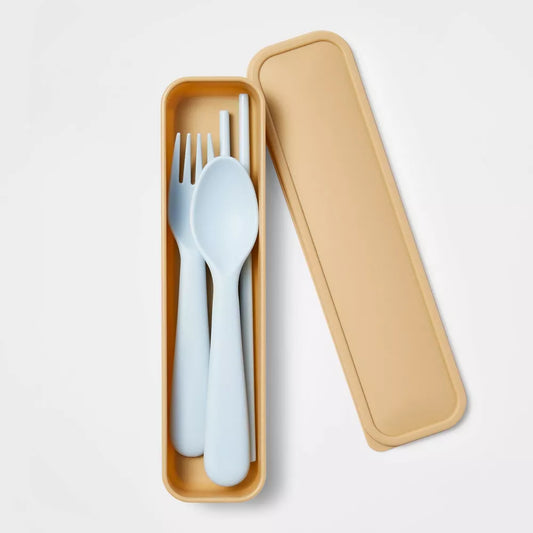 Cutlery Set Beige/Blue - Cat & Jack™