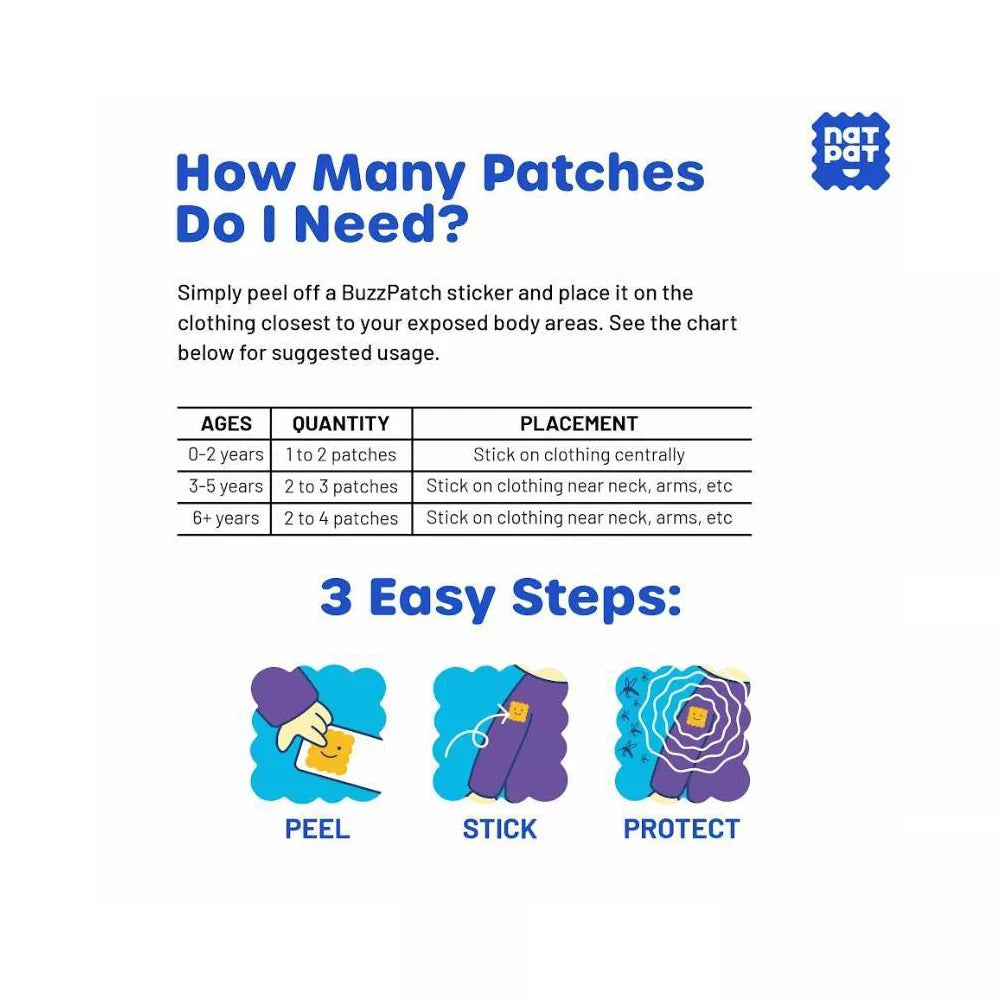 NAT PAT- stickers repelentes para bebés y niños