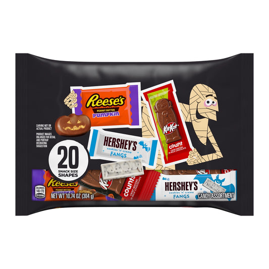 Surtido de dulces de Halloween de Hershey's, Kit Kat y Reese's,