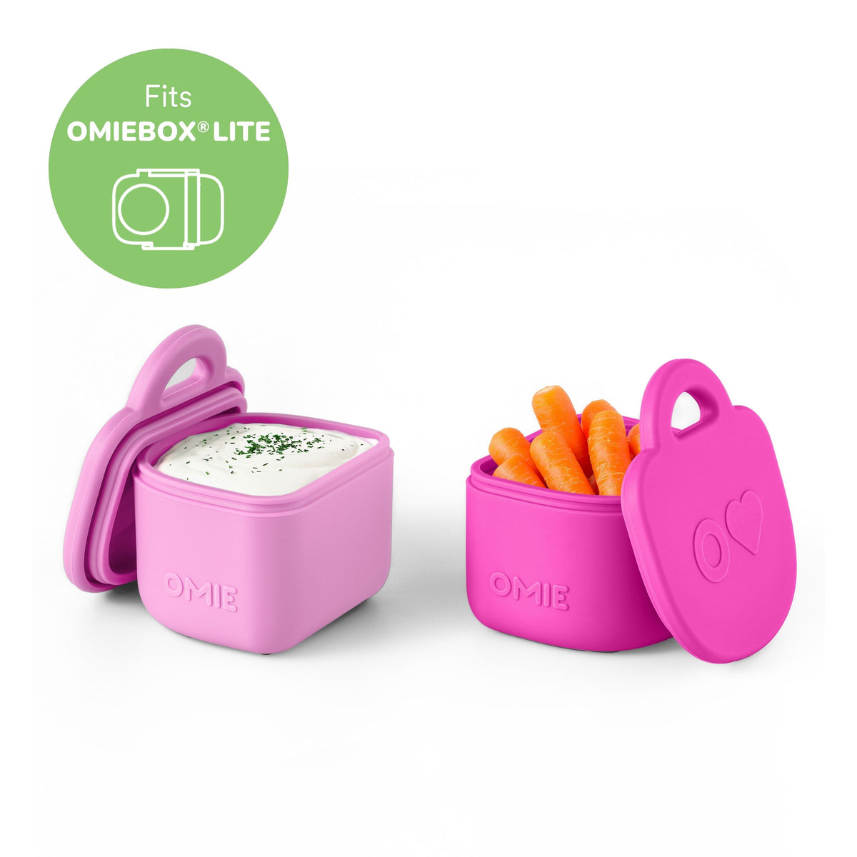 OmieBox® Lite Dip Containers Rosa/Magenta