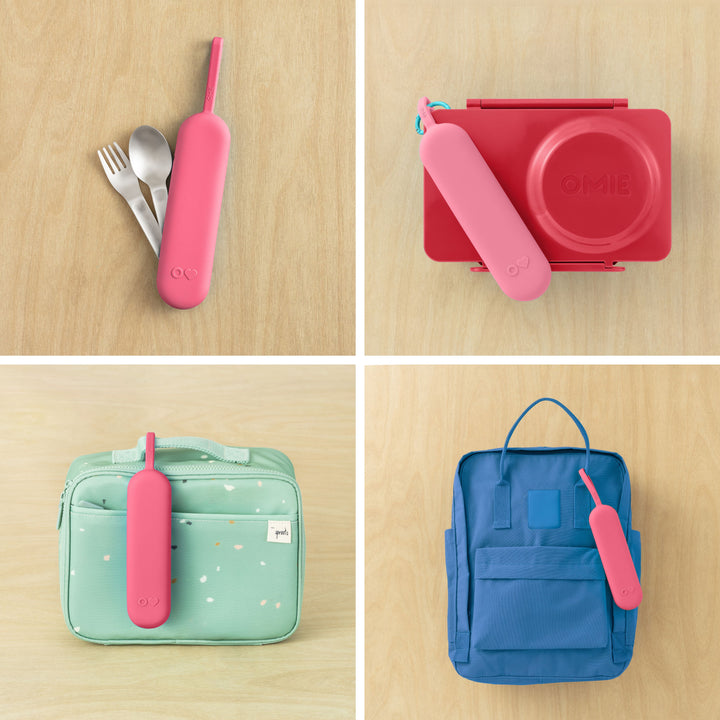 OmieBox UP Pod & Utensil Set Blush