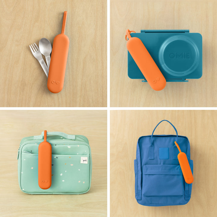 OmieBox UP Pod & Utensil Set Sunny