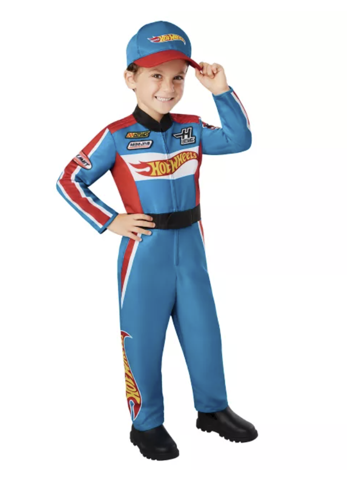 Disfraz de mono de conductor de Hot Wheels para niños pequeños Talla 3T/4T