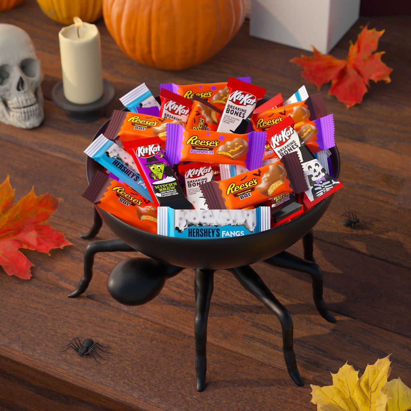 Hershey's Kit Kat Caramelo de Halloween de Tamaño Snack con Sabores Variados, y Reese's