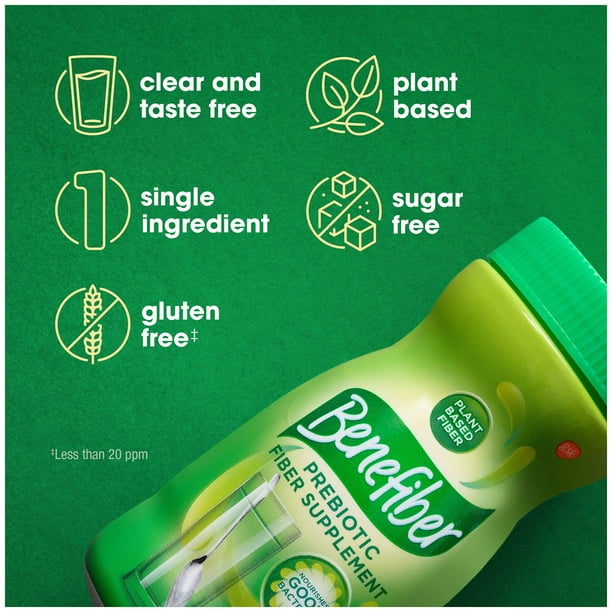 Suplemento diario de fibra prebiótica en polvo
