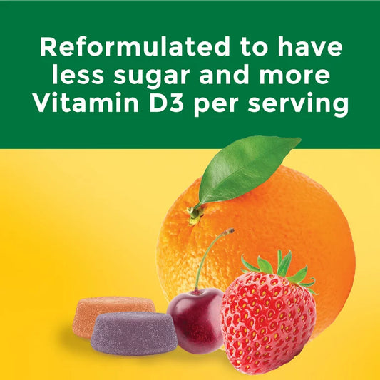 Nature Made Calcium 500 mg Per Serving Gummies, Dietary Supplement for Bone Support, 80 Count