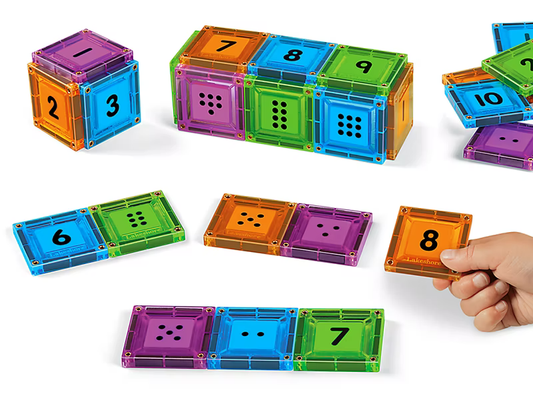 Double-Sided Magnetic Number Tiles