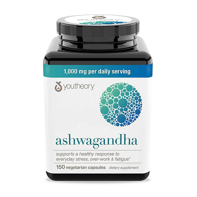 Youtheory Ashwagandha 1000 Mg 150 Capsulas Vegetarianas