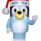Gemmy Christmas Airblown Inflable Bluey en Papá Noel Azul, 3.5 pies de alto, Azul