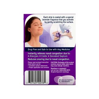 Breathe Right Lavender Scented Drug-Free Nasal Strips for Congestion Relief