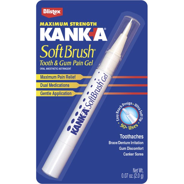 KANKA Maximum Strength Soft Brush Tooth and Gum Pain Gel, 0.07 Oz