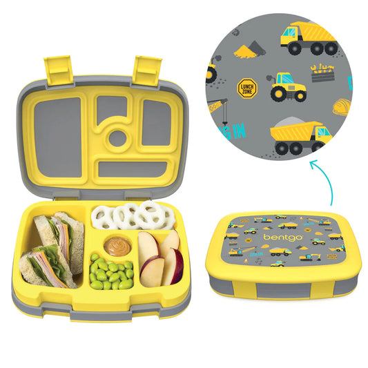 Kids Prints Lunch Box Construction Trucks