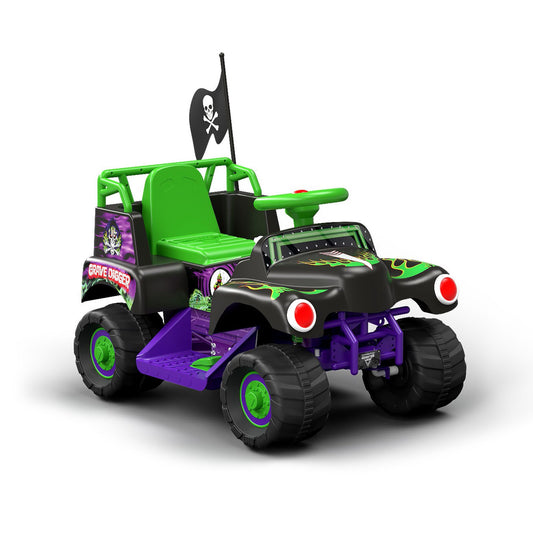 Monster Truck de 6 voltios para excavadora de tumbas, con gráficos auténticos de Monster Jam para niños y niñas de 18 a 36 meses