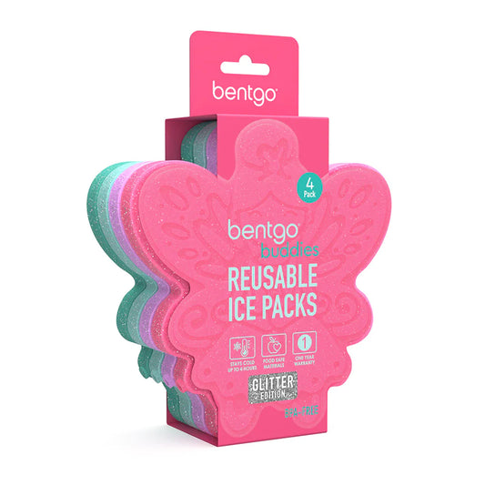 Bentgo Buddies Reusable Ice Packs (4 Pack) Fairies - Glitter Edition