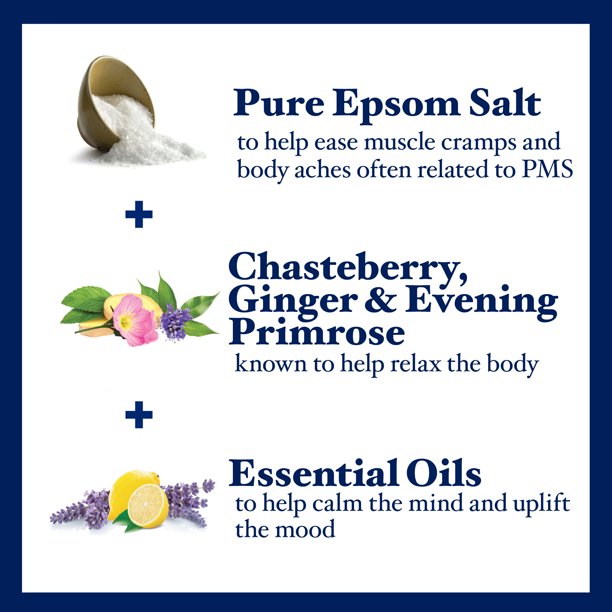 Menstrual Relief Foaming Bath with Epsom Salt & Herbal Plant Complex